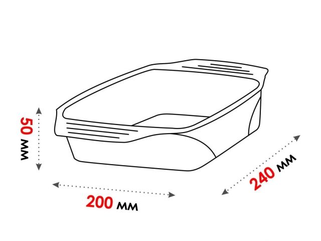 Форма из жаропрочного стекла, 1.5 л, прямоугольная, 240х200х50 мм, PERFECTO LINEA