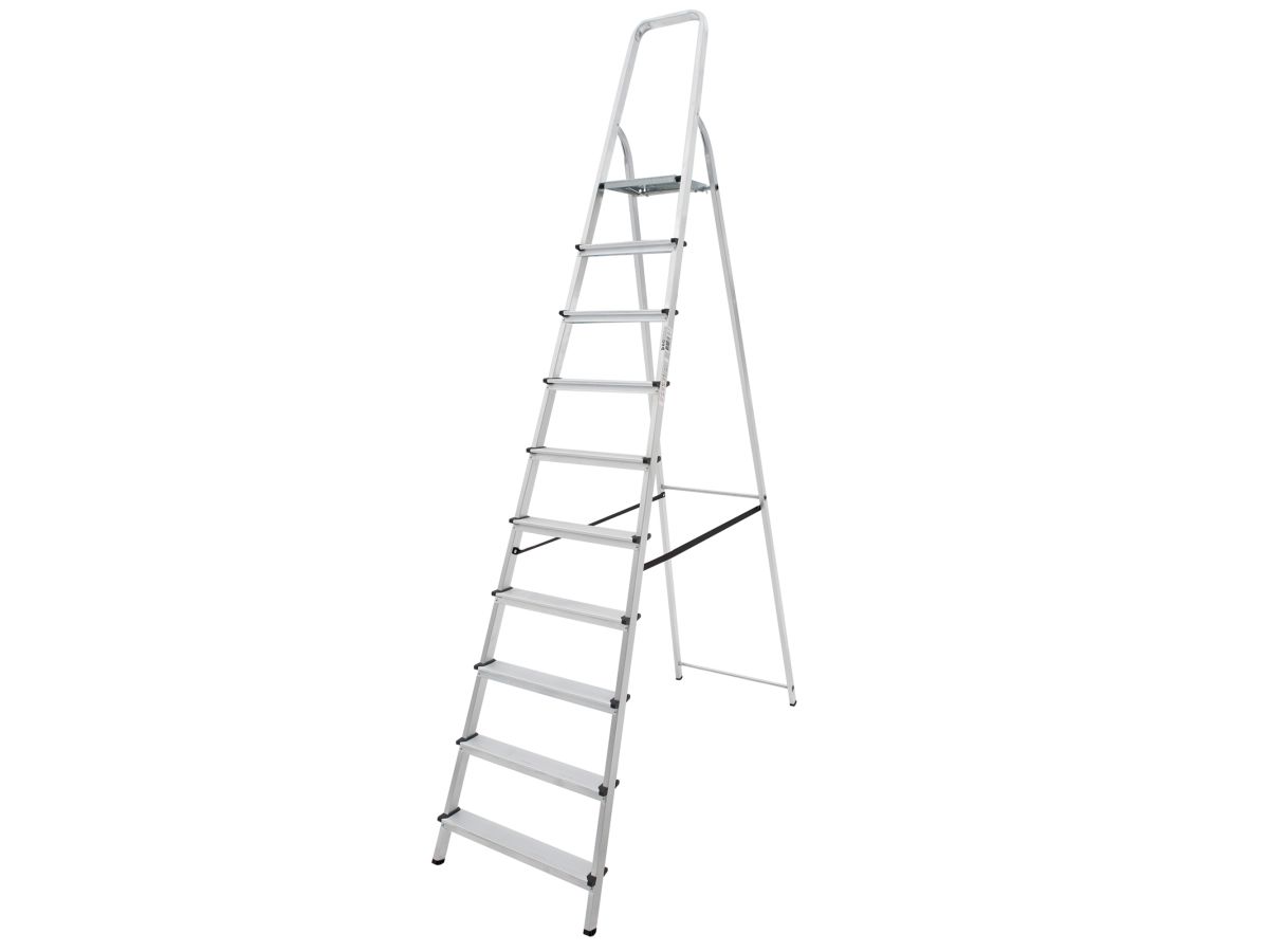 Лестница-стремянка алюм. 217 см 10 ступ. 8,1 кг PRO STARTUL (ST9940-10)