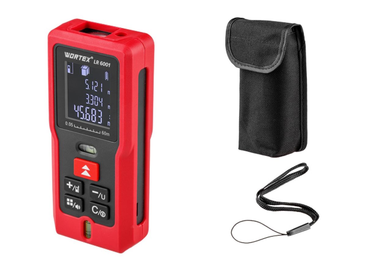 Дальномер лазерный WORTEX LR 6001 в кор., 0.05 - 60 м, +/- 2 мм/м