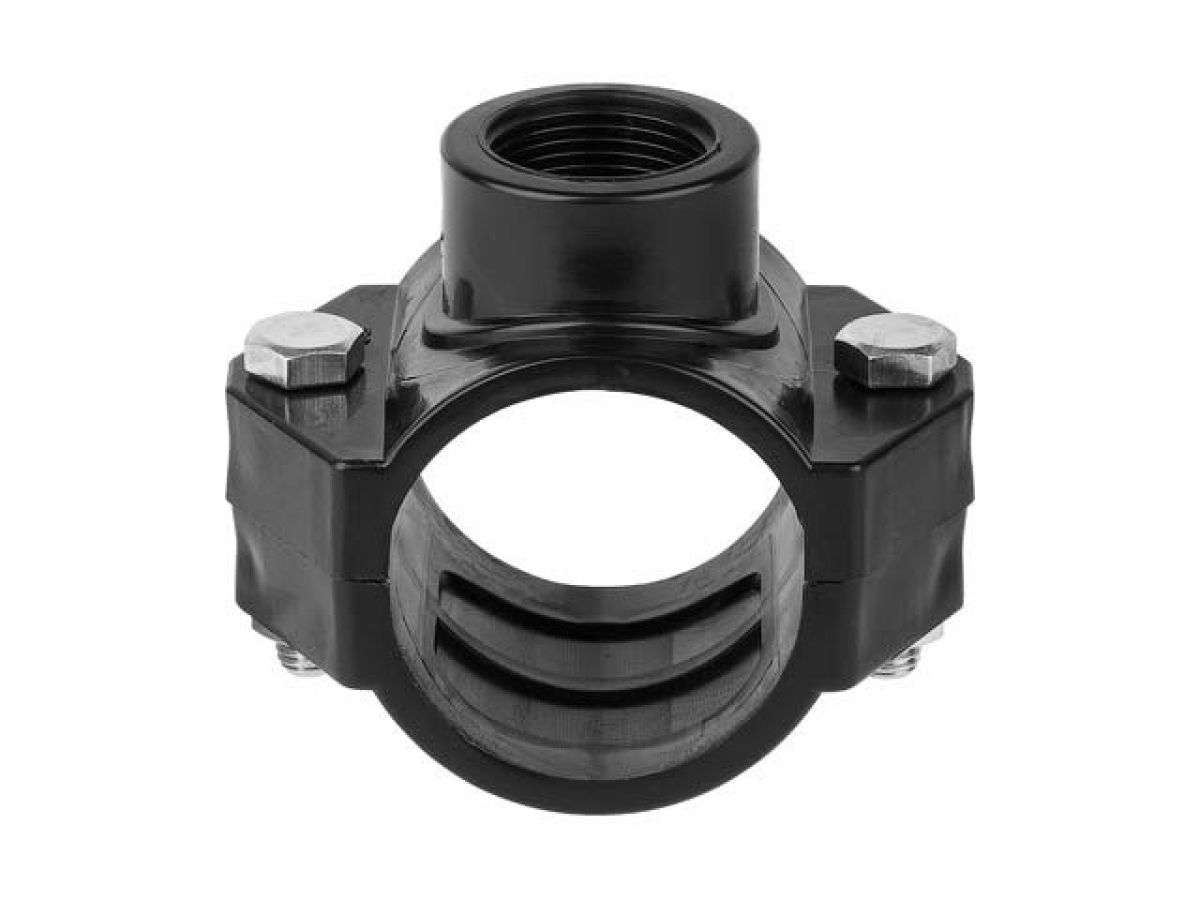 Хомут 50 х 3/4" вн. (для ПЭ труб), AV Engineering
