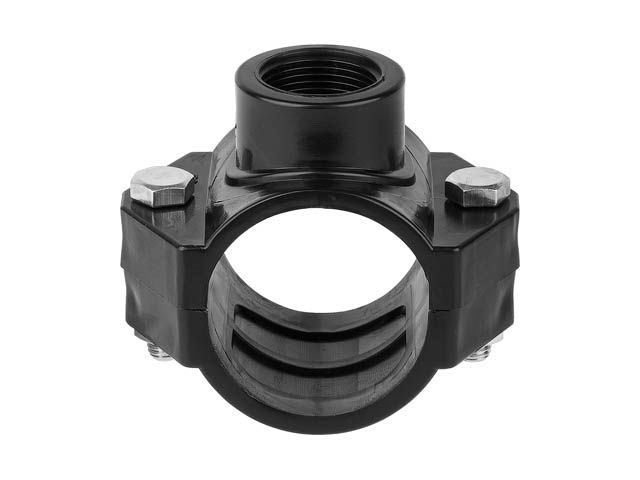 Хомут 50 х 3/4″ вн. (для ПЭ труб), AV Engineering