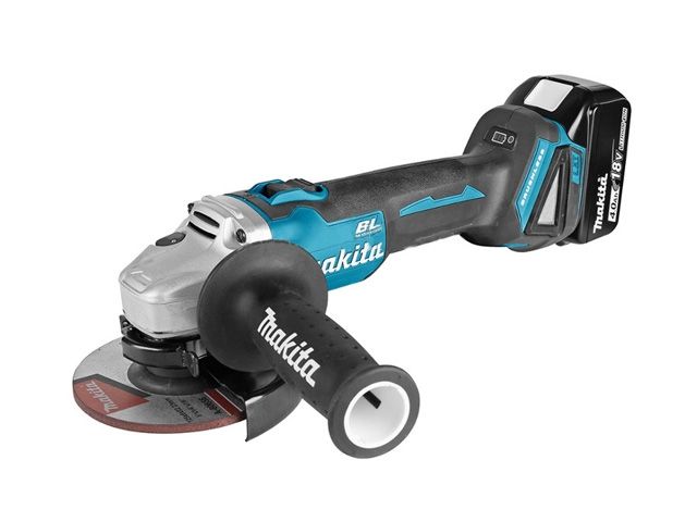 Аккум. углошлифмашина MAKITA LXT DGA 504 RME в чем. (18.0 В, 2 акк., 4.0 А/ч, Li-Ion, диск 125х22.0 мм, вибро)