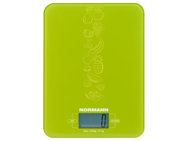 Весы кухонные ASK-269 NORMANN (5 кг; стекло 3 мм; дисплей 45х23 мм)