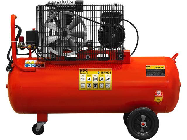 Компрессор HDC HD-A101 ременной (396 л/мин, 10 атм, ременной, масляный, ресив. 100 л, 220 В, 2.20 кВт)