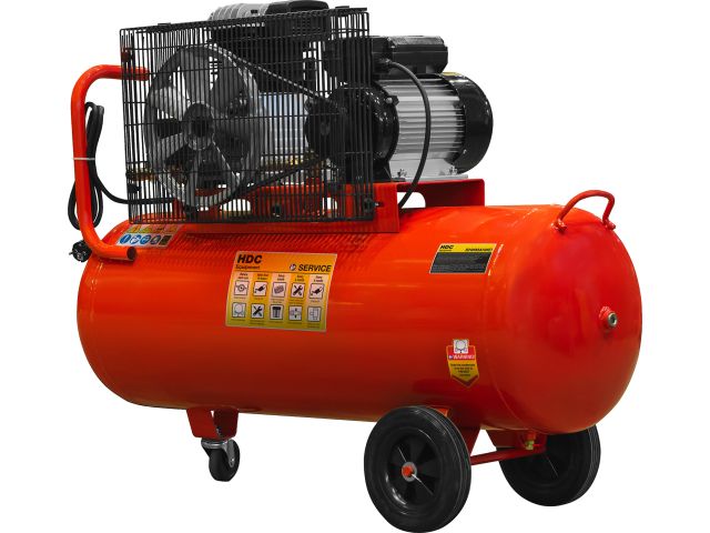 Компрессор HDC HD-A101 ременной (396 л/мин, 10 атм, ременной, масляный, ресив. 100 л, 220 В, 2.20 кВт)