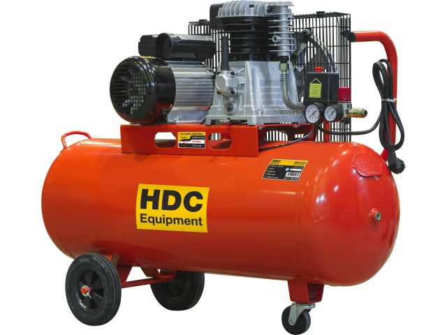 Компрессор HDC HD-A101 ременной (396 л/мин, 10 атм, ременной, масляный, ресив. 100 л, 220 В, 2.20 кВт)