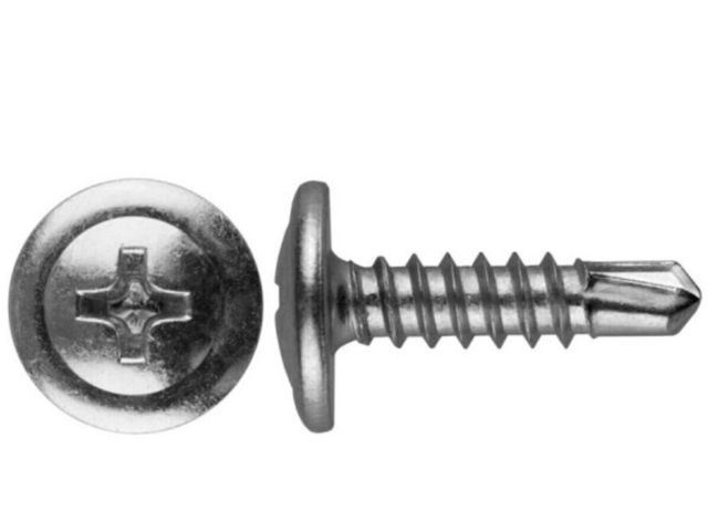 Саморез 4.2х14 мм с прессшайбой, цинк, со сверлом (16000 шт в коробе) STARFIX