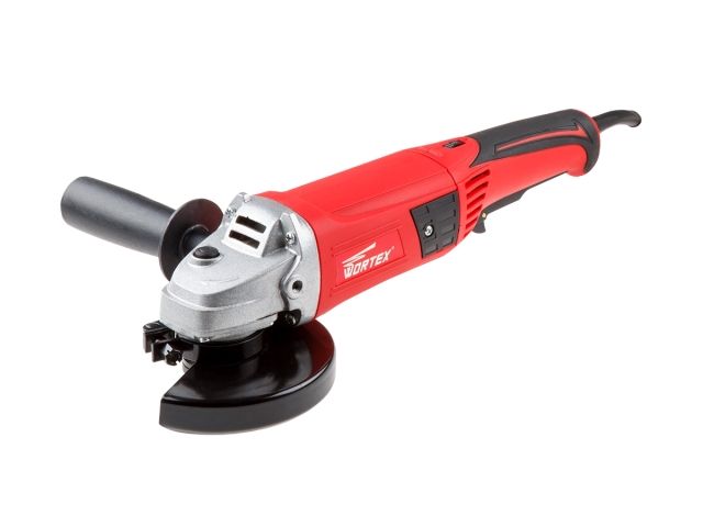 Одноручная углошлифмашина WORTEX AG 1213 в кор. 1250 Вт, 125 мм, 0-11000 об/мин (рег. об., пылезащита двигателя и подшипника, удлинённая рук