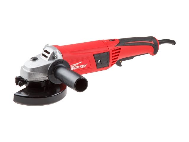 Одноручная углошлифмашина WORTEX AG 1213 в кор. 1250 Вт, 125 мм, 0-11000 об/мин (рег. об., пылезащита двигателя и подшипника, удлинённая рук