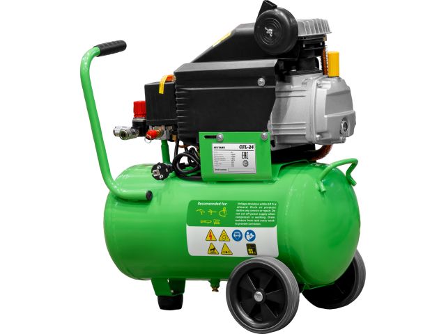 Компрессор ECO AE-251-3 коаксиальный (235 л/мин, 8 атм, коаксиальный, масляный, ресив. 24 л, 220 В, 1.50 кВт)