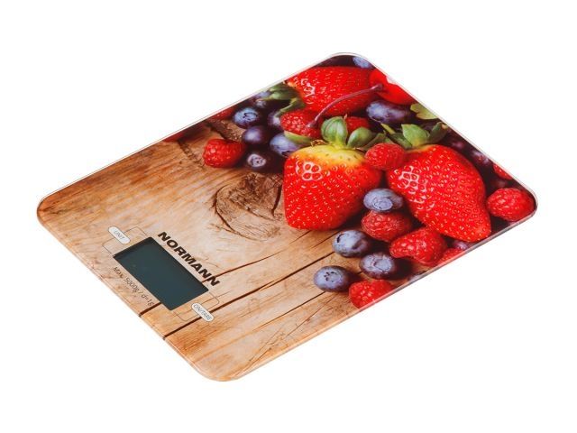 Весы кухонные ASK-270 NORMANN (5 кг; стекло 3 мм; дисплей 45х23 мм)