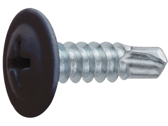 Саморез 4.2х16 мм с прессшайбой, цинк, со сверлом, RAL 8017 (50 шт в зип-локе) STARFIX (цвет шоколадно-коричневый)