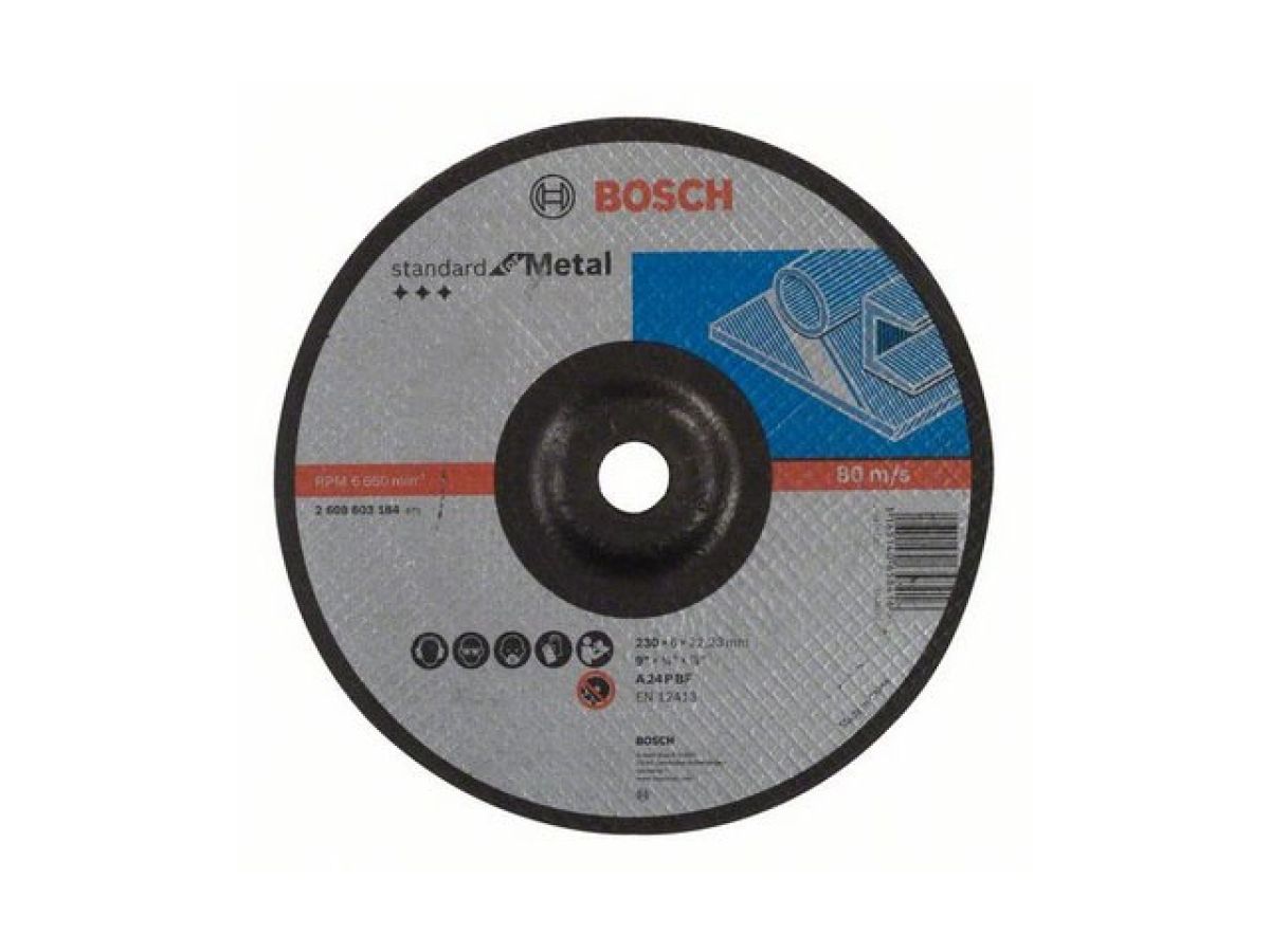 Круг обдирочный 230х6x22.2 мм для металла Standart BOSCH