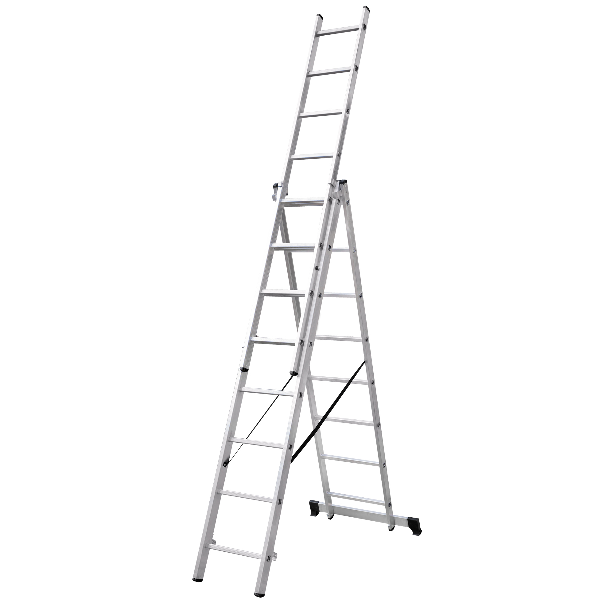 Лестница алюм. 3-х секц. 202/475/215см 3х8 ступ., 9,2кг PRO STARTUL (ST9944-08)