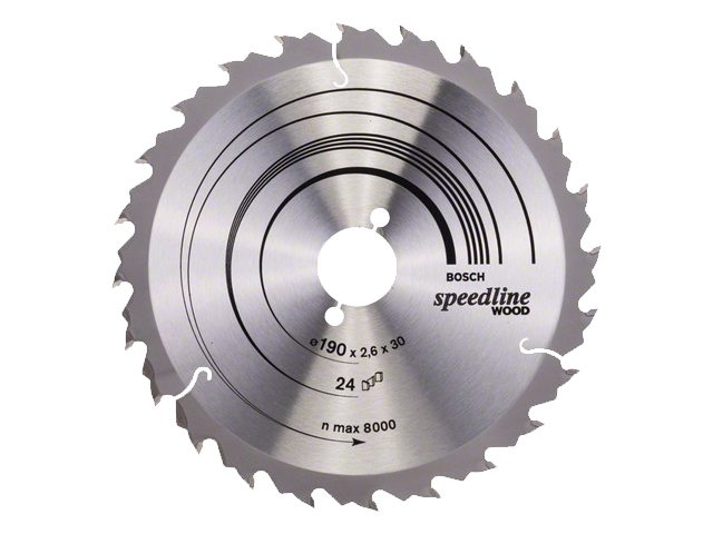 Диск пильный 190х30 мм 24 зуб. по дереву SPEEDLINE WOOD BOSCH