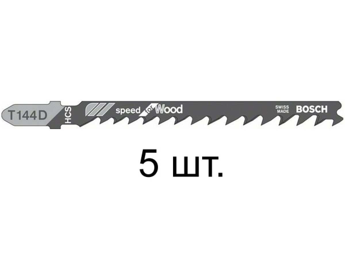 Пилка лобз. по дереву T144D (5 шт.) BOSCH