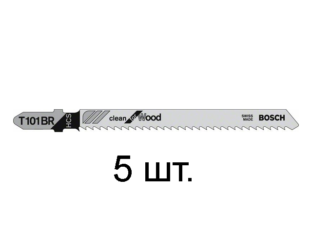 Пилка лобз. по дереву T101BR (5 шт.) BOSCH