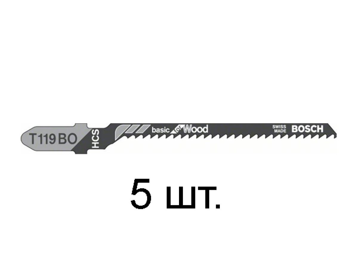 Пилка лобз. по дереву T119BO (5 шт.) BOSCH