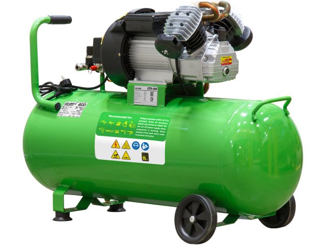 Компрессор ECO AE-1005-3 коаксиальный (440 л/мин, 8 атм, коаксиальный, масляный, ресив. 100 л, 220 В, 2.20 кВт)