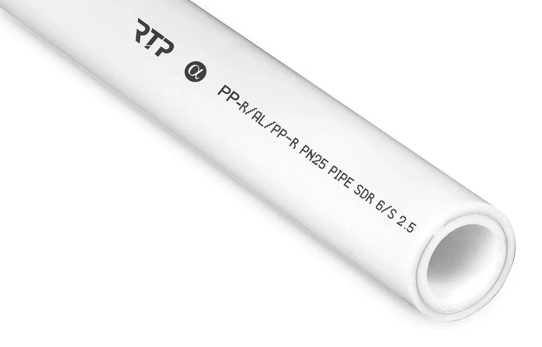 Труба ПП алюм. 32х5.4 PN25 бел. 4м РТП