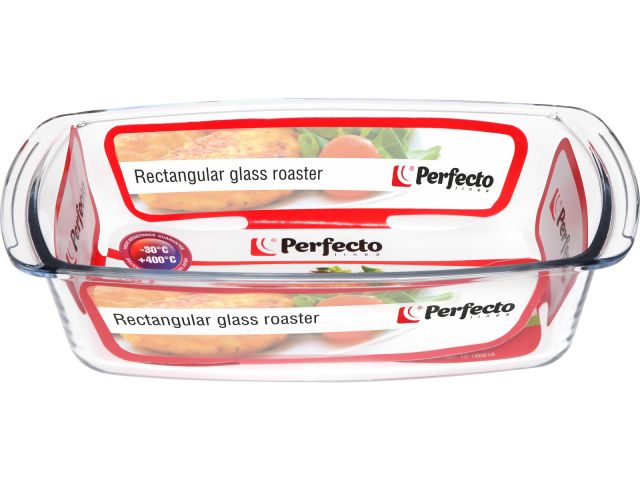 Форма из жаропрочного стекла, 1.8 л, прямоугольная, 270х140х72 мм, PERFECTO LINEA