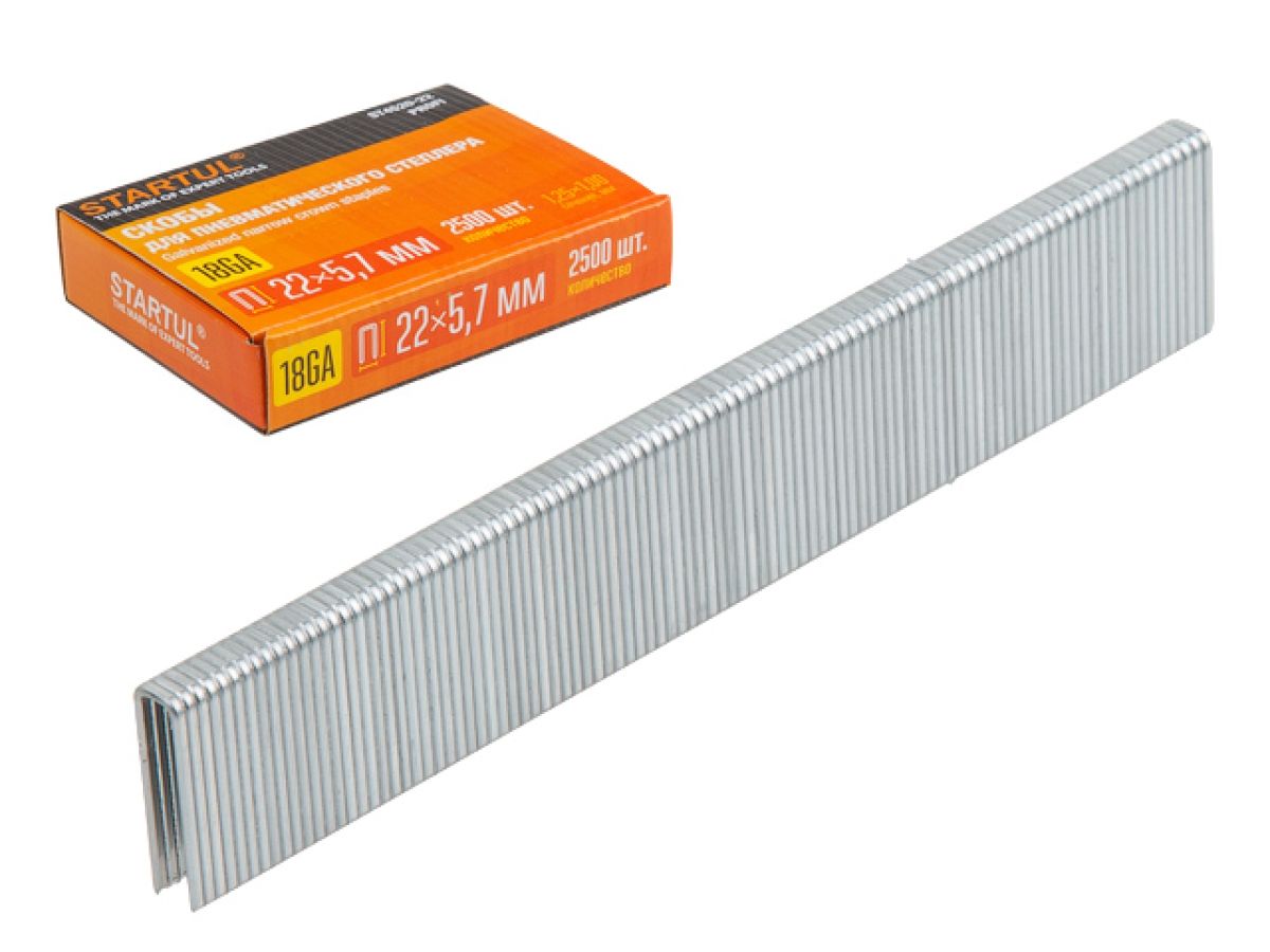 Скобы тип 18GA 19мм (2500шт) STARTUL PROFI (ST4520-19)