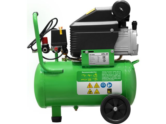 Компрессор ECO AE-251-4 коаксиальный (260 л/мин, 8 атм, коаксиальный, масляный, ресив. 24 л, 220 В, 1.80 кВт)