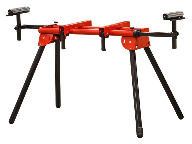 Стол для торцовочной пилы WORTEX MT 7625 (250х40х91 см, макс. нагр 150 кг, диапазон 36x68 см, макс. вылет выдвижной опоры 81.5 см)