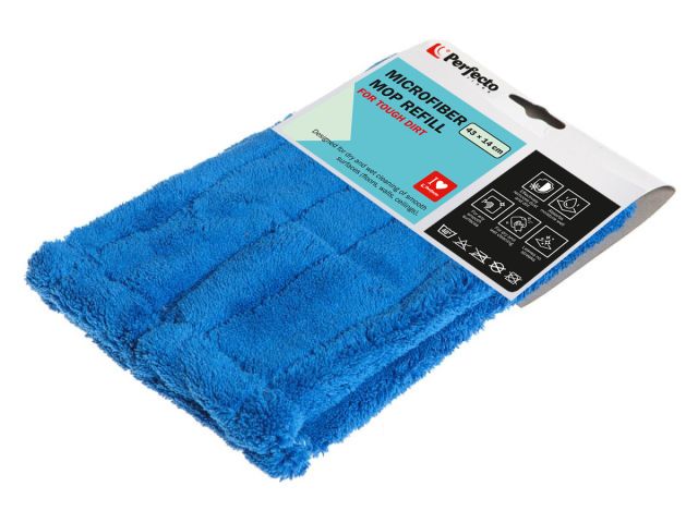 Сменная насадка для швабры из микрофибры, синяя, PERFECTO LINEA