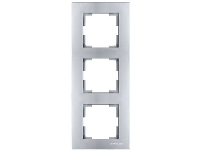 Рамка 3-ая вертикальная серебро, RITA, MUTLUSAN
