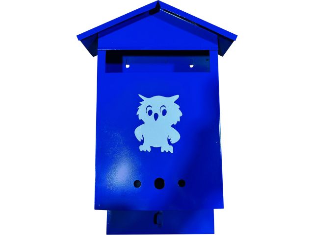 Ящик почтовый Домик с замком 350х280х60 (синий)
