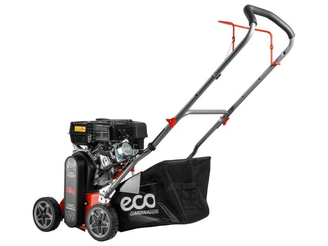 Аэратор/скарификатор бензиновый ECO SCG-400 (7.0 л.с., шир. 40 см,, 8 уровней, ручной привод, колеса 7", травосборник 45 л)