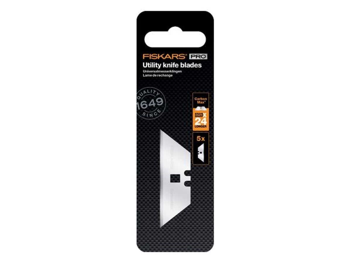 Лезвия сменные трапецевидные д/ножей 5шт CarbonMax FISKARS