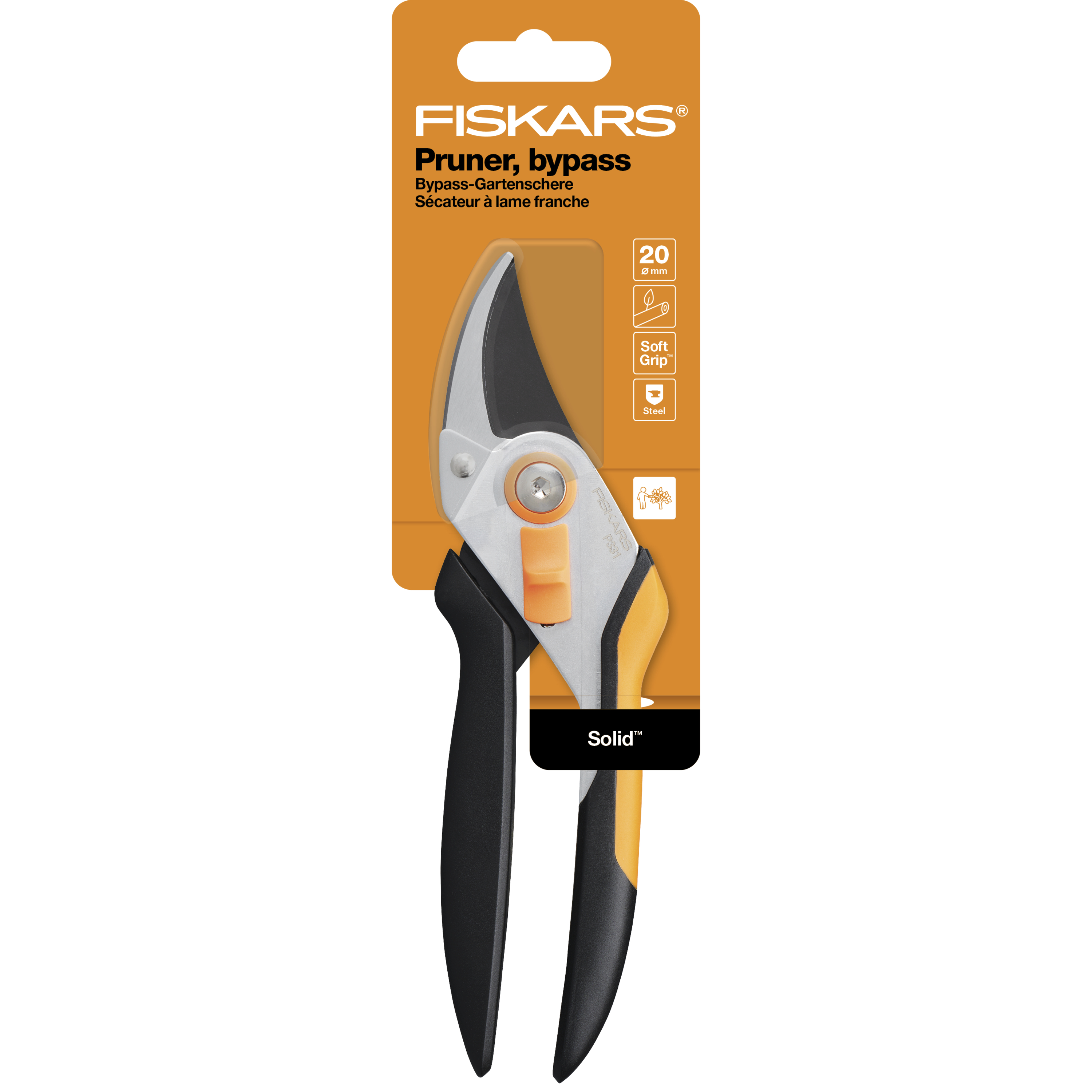 Секатор плоскостной металлический FISKARS Solid  P331