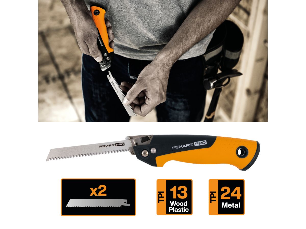 Пила универсальная складная PowerTooth 150мм 2 лезвия FISKARS