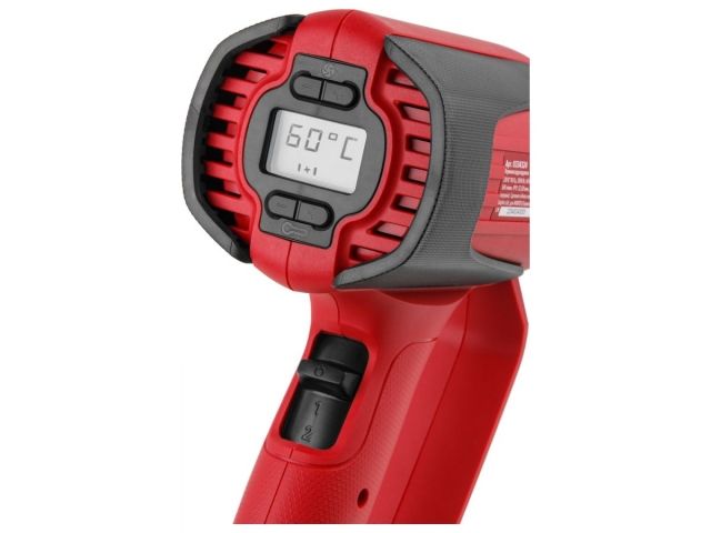 Термовоздуходувка WORTEX HG 6120-1 в чем. + набор сопл 2000 Вт, 2 режима, 60-600 °С, LCD (Плавная рег., 2 режима: 60°С, 300-500 л/мин, 60-60