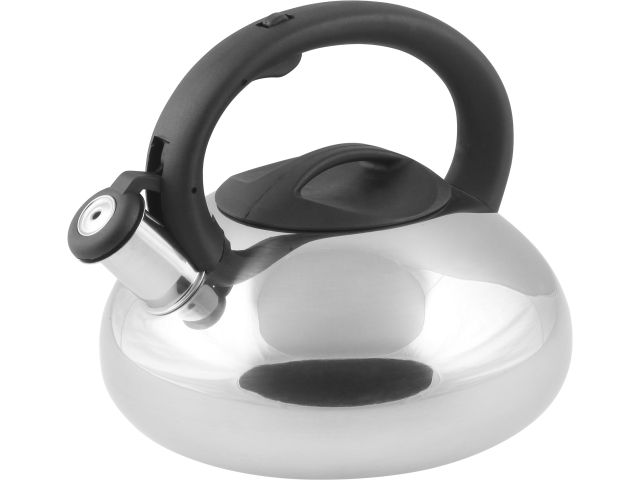 Чайник со свистком, нержавеющая сталь, 3.0 л, серия Ufo, серебристый металлик, PERFECTO LINEA (диаметр 22 см, высота 19.5 см, общий объем из