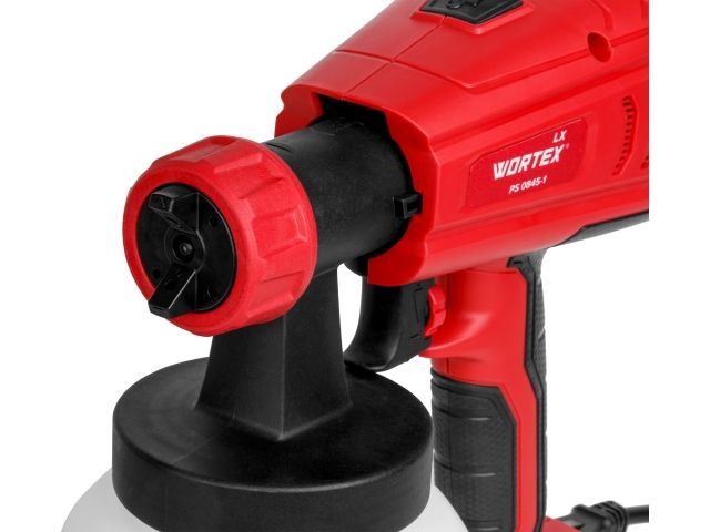 Краскораспылитель электрический WORTEX LX PS 0845-1 в кор. 550 Вт, 800 мл/мин, 1.3 л бак (2.6 мм сопло, 50 DIN)
