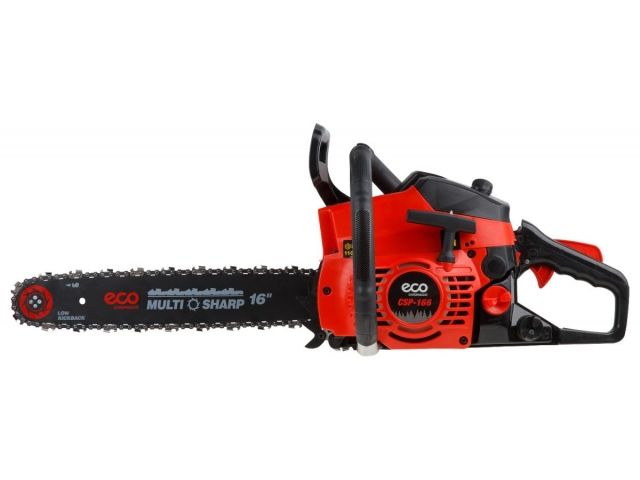 Бензопила ECO CSP-166 шина 40 см (16"), 3/8" LP, 1.3 мм, 57 зв. (1.60 кВт, 2.2 л.с., 38 см3, вес 6 кг)