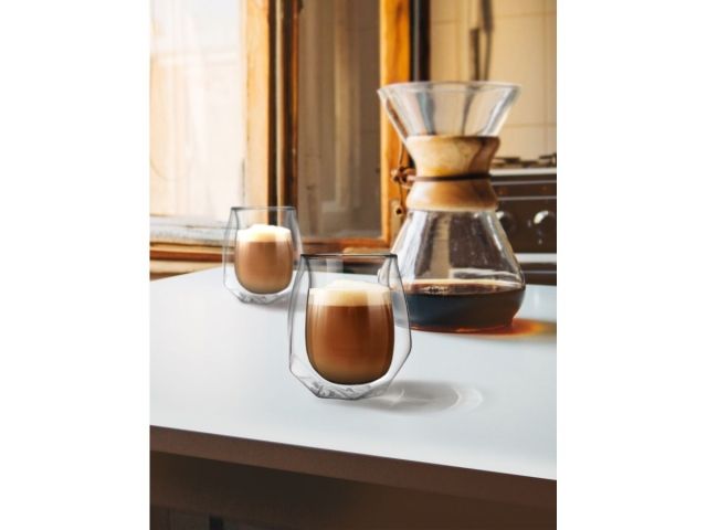 Бокал стеклянный с двойными стенками, 220 мл, серия Levante, PERFECTO LINEA (Бокал стеклянный, ручной работы из боросиликатного стекла.)