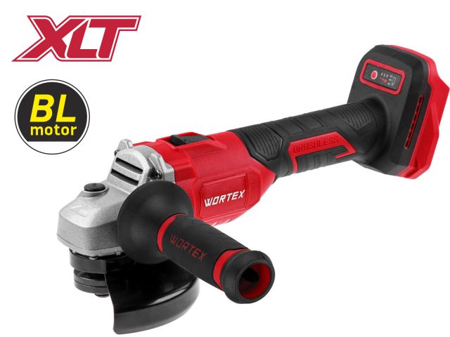 Аккум. углошлифмашина WORTEX LX CAG 1812-1 E в кор. ALL1 XLT SOLO БЕСЩЕТ., 18 В, 125 мм, 8000 об/мин (бесщ. мотор; рег. об.; 125х22,2 мм)