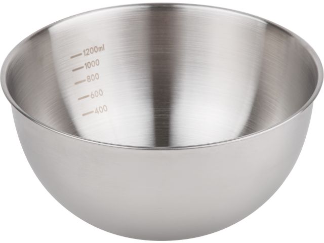 Миска для взбивания из нерж. стали, диаметр 18.5 см, с мерной шкалой, серия CHEF, PERFECTO LINEA (18.5х9.2см., 1500 мл)