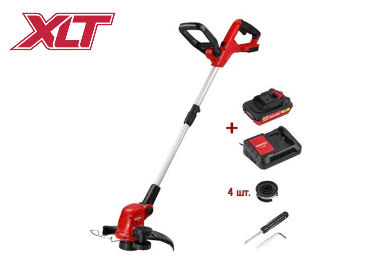 Триммер аккум. WORTEX TB 3018 ALL1 XLT SET 18В, 1 акк., 2 Ач, шир.скаш.300 мм, полуавт.головка, л