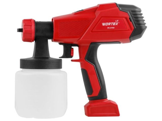 Краскораспылитель электрический WORTEX LX PS 0740 в кор. 400 Вт, 700 мл/мин, 0.8 л бак (2.6 мм сопло, 50 DIN)