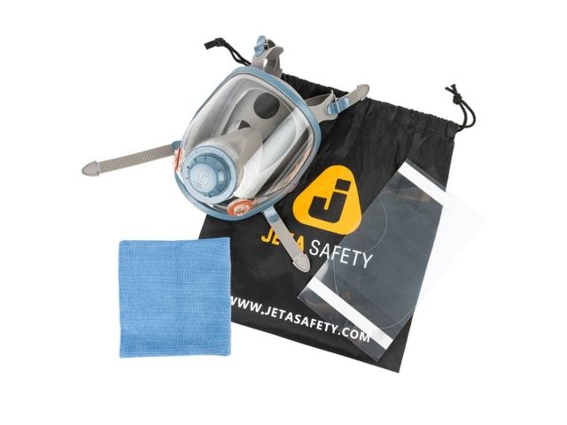 Маска полнолицевая без фильтра 6950 Jeta Safety с покрытием линзы ChemShield, р-р М (в комплекте салфетка из микрофибры, р-р М, не требует з