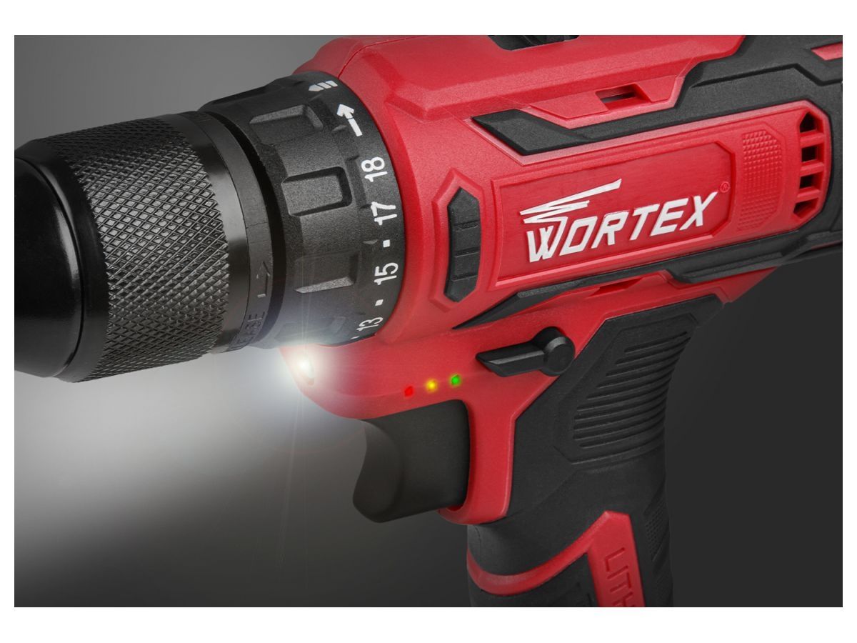 Аккум. дрель-шуруповерт WORTEX BD 1820-1 Li в чем. ALL1 XLT 18 В, 30 Н*м, 2х2 А*ч, БЗП(мет.) 13 мм