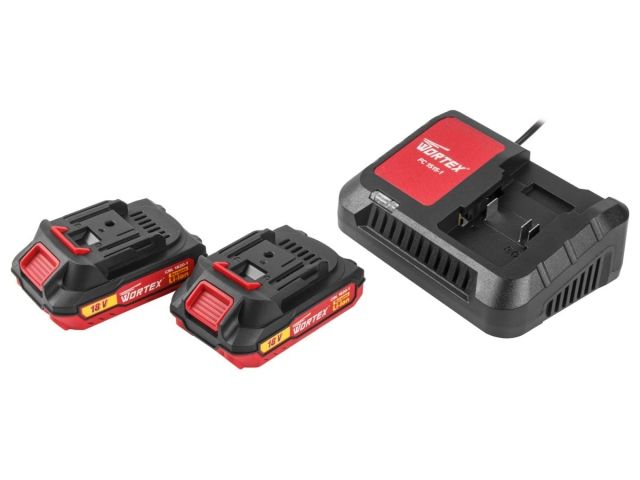Аккум. дрель-шуруповерт WORTEX BD 1820-1 Li в чем. ALL1 XLT 18 В, 30 Н*м, 2х2 А*ч, БЗП(мет.) 13 мм (шурупы до 8 мм)