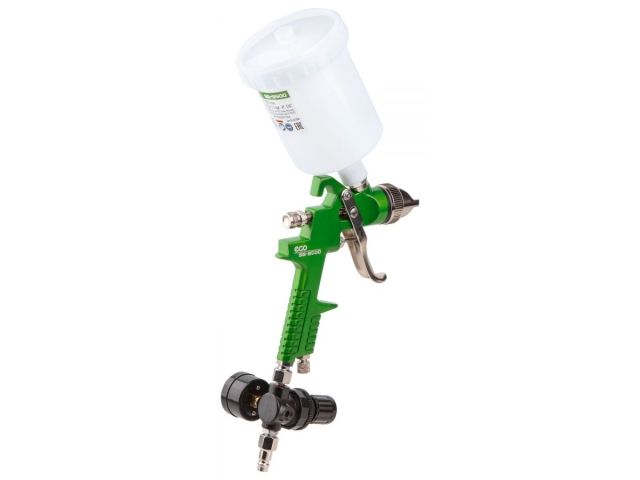Краскораспылитель ECO SG-9500 с манометром (сопло ф 1.4, 1.7 мм) (HVLP, сопло ф 1.4, 1.7 мм, верх. бак 600 мл, блистер)