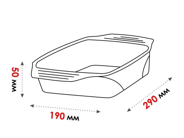 Форма из жаропрочного стекла, 2.0 л, прямоугольная, 290х190х50 мм, PERFECTO LINEA