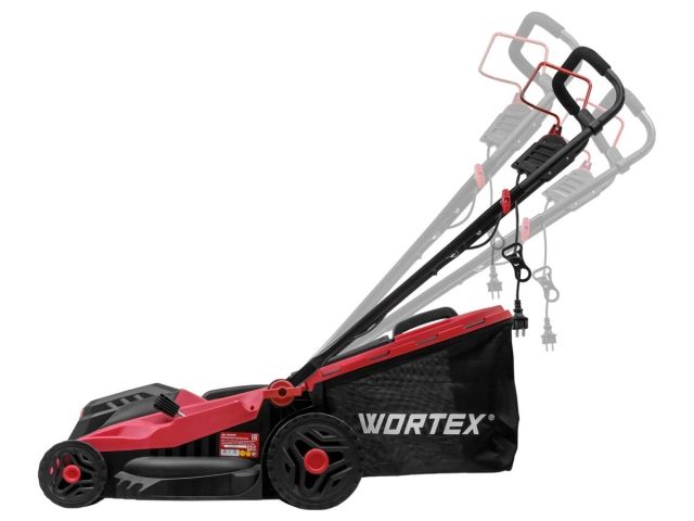 Газонокосилка электрическая WORTEX LM 3816 1600 Вт, шир.38 см (выс. 30-75 мм, травосборник 42 л)